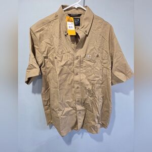 New With Tags Carhartt Mens Rugged Flex Relaxed Fit Midweight Canvas Short Sleev